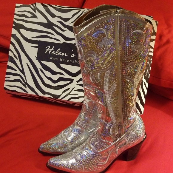 Helen Heart Bling Cowboy Boots - Picture 3 of 4